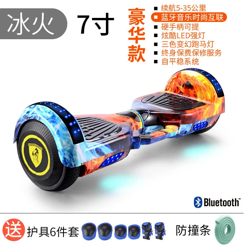 Самокат собственной личности балансируя 7 Inch Hoverboard with Bluetooth and Colorful Lights Self Balancing Scooter