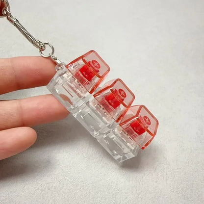 4/9 Keys Mechanical Keyboard Axis Tester Keyboard Key Toy Stress Relief DIY Button Keycap Fidget Keychain Toys Gift