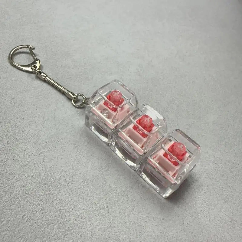 4/9 Keys Mechanical Keyboard Axis Tester Keyboard Key Toy Stress Relief DIY Button Keycap Fidget Keychain Toys Gift