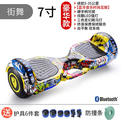 Самокат собственной личности балансируя 7 Inch Hoverboard with Bluetooth and Colorful Lights Self Balancing Scooter