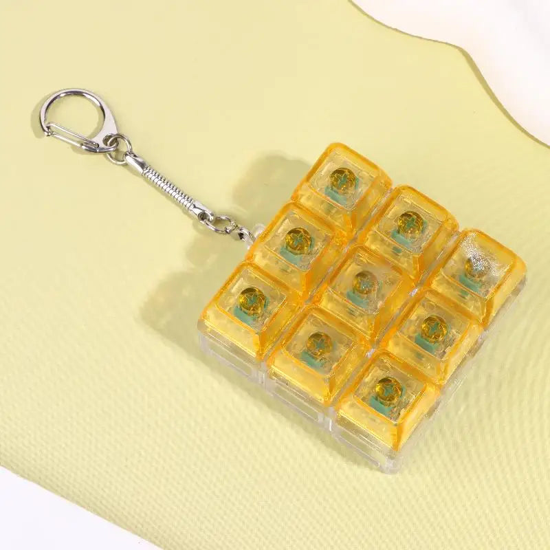 4/9 Keys Mechanical Keyboard Axis Tester Keyboard Key Toy Stress Relief DIY Button Keycap Fidget Keychain Toys Gift