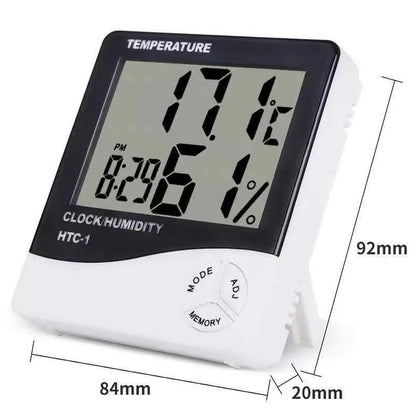 LED Thermometer Thermo-Hygrometer Multifunction Electronic Clock Temperature Humidity Meter Weather Station for Home With Alarm