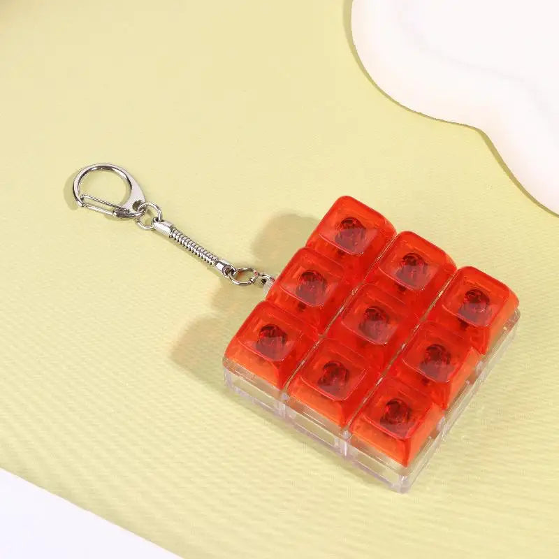 4/9 Keys Mechanical Keyboard Axis Tester Keyboard Key Toy Stress Relief DIY Button Keycap Fidget Keychain Toys Gift