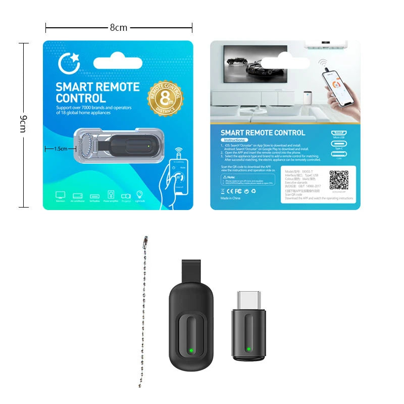 Mini Remote Control Mobile Infrared Transmitter Air Conditioner TV Remote Control Type C IR Blasters Adapter for smartphone