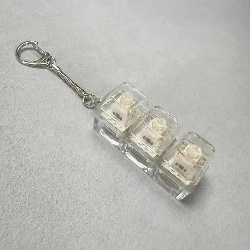 4/9 Keys Mechanical Keyboard Axis Tester Keyboard Key Toy Stress Relief DIY Button Keycap Fidget Keychain Toys Gift