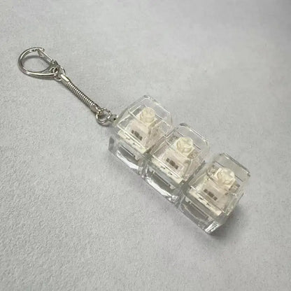 4/9 Keys Mechanical Keyboard Axis Tester Keyboard Key Toy Stress Relief DIY Button Keycap Fidget Keychain Toys Gift