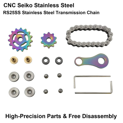 Metal Hand Spinner Chain Gear Metal Fidget Spinner Adult EDC Fidget Toys Focus ADHD Tool Office Stress Relief Toys