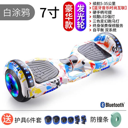 Самокат собственной личности балансируя 7 Inch Hoverboard with Bluetooth and Colorful Lights Self Balancing Scooter
