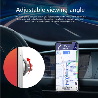 High-Speed Magnetic Car Charger, Phone Car Holder,100W Wireless Fast Charging with Adjustable Phone Bracket,Vent Installation