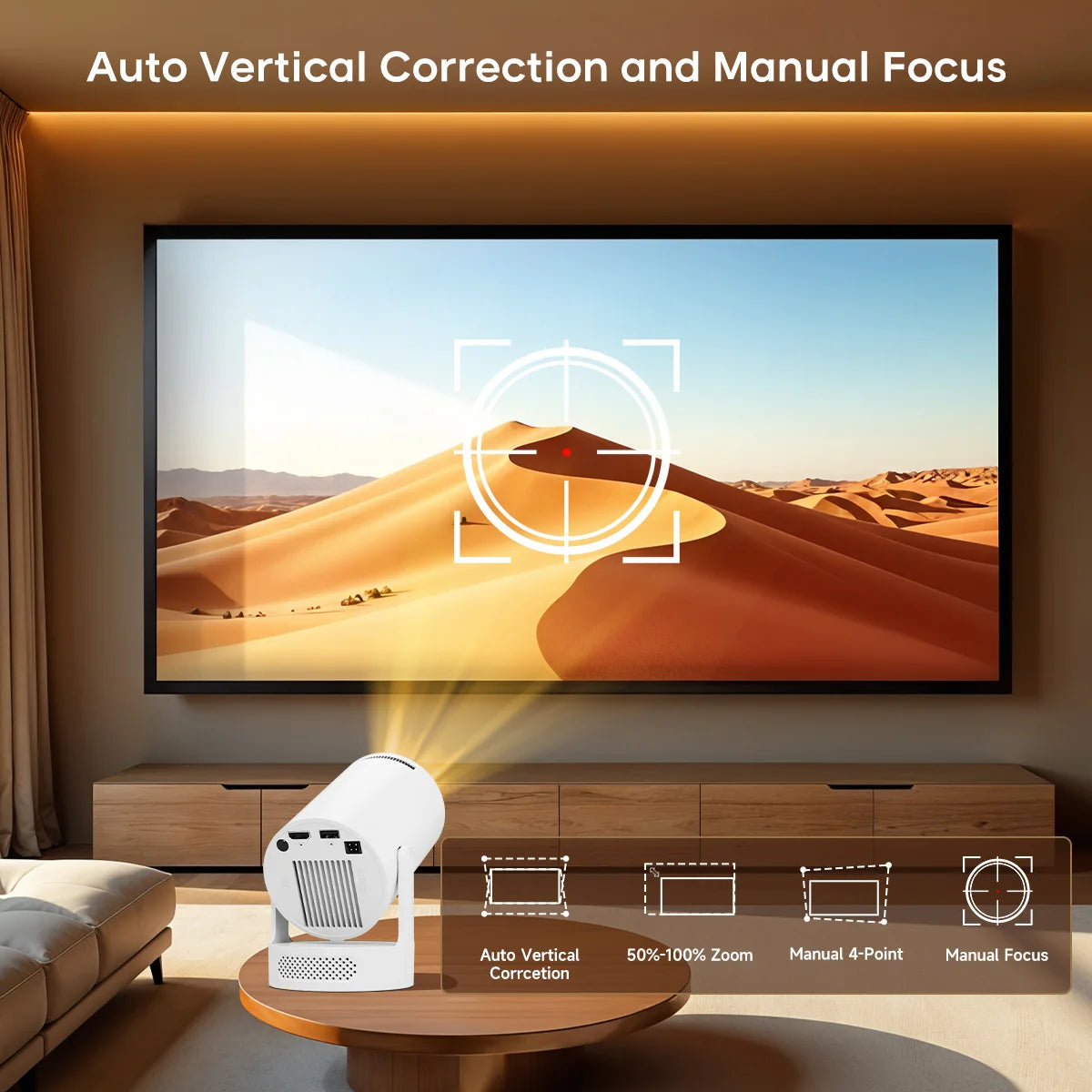 Magcubic HY300 Pro+ 8K HD Android 14 Portable Projector 290ANSI WiFi6 BT5.4 Outdoor Theater 5W HiFi Integrated Soundbase Speaker