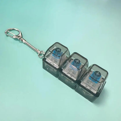 4/9 Keys Mechanical Keyboard Axis Tester Keyboard Key Toy Stress Relief DIY Button Keycap Fidget Keychain Toys Gift
