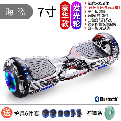 Самокат собственной личности балансируя 7 Inch Hoverboard with Bluetooth and Colorful Lights Self Balancing Scooter