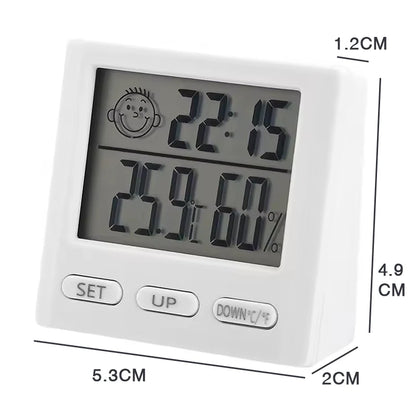 LED Thermometer Thermo-Hygrometer Multifunction Electronic Clock Temperature Humidity Meter Weather Station for Home With Alarm