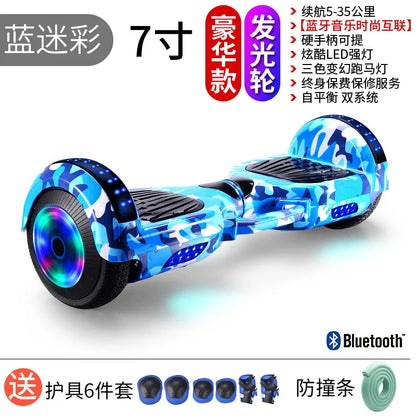Самокат собственной личности балансируя 7 Inch Hoverboard with Bluetooth and Colorful Lights Self Balancing Scooter